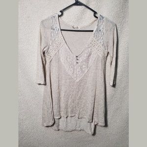 Beautiful tan peasant blouse